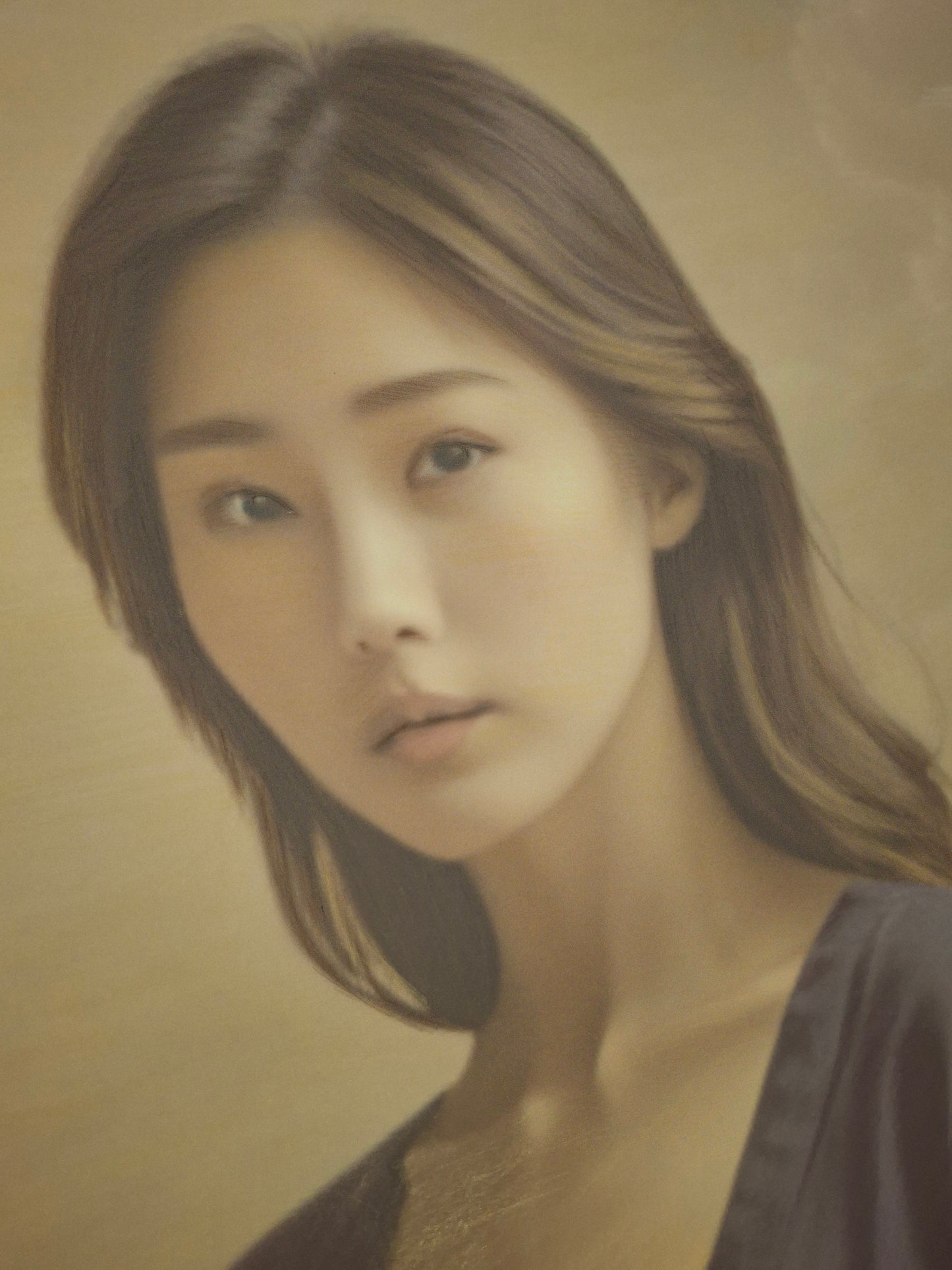 Japanese oil painting, semi-nude study.