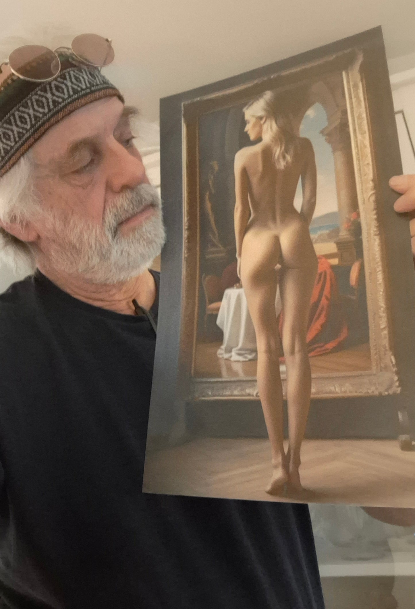 Oil painting, Nude study.