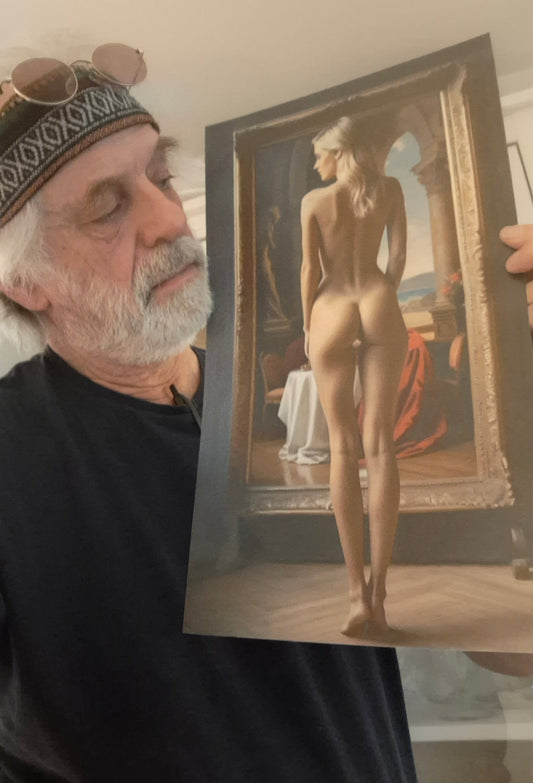 Oil painting, Nude study.