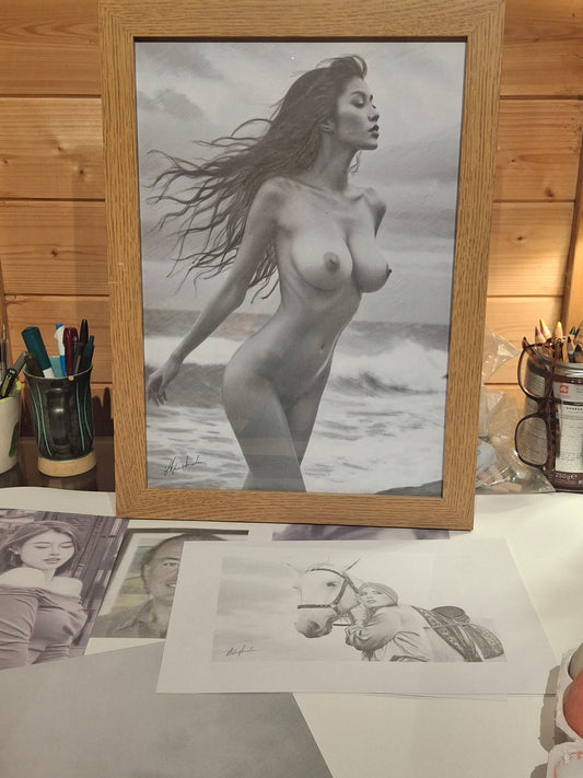 Windswept, nude study