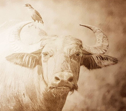 Water buffalo Limited edition print.